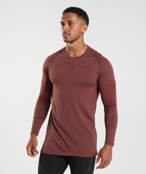 Gymshark 315 Long Sleeve T-shirts Herren Braun | AT-09-CEWH