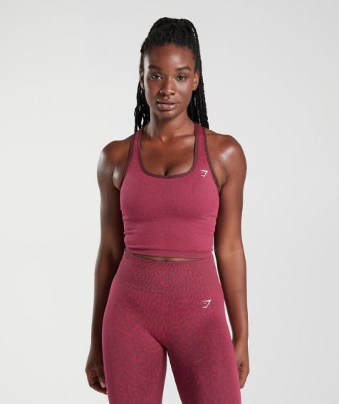 Gymshark Adapt Animal Seamless Crop Muskelshirt Damen Fuchsie | AT-36-UOIS