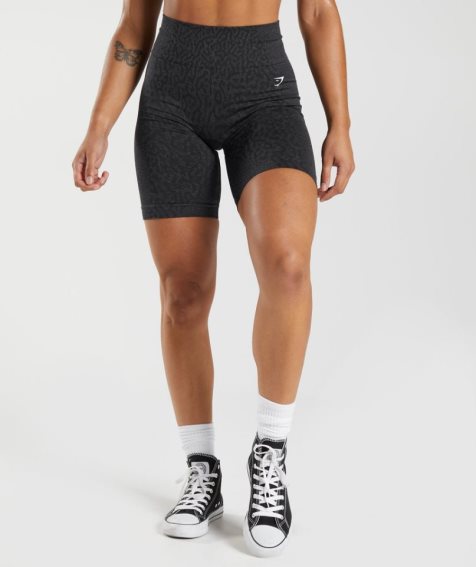 Gymshark Adapt Animal Seamless Cycling Kurze Hose Damen Schwarz | AT-82-JBGO