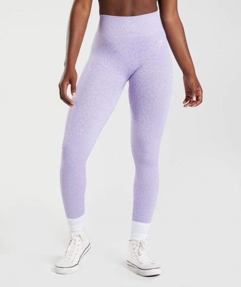 Gymshark Adapt Animal Seamless Leggings Damen Lavendel | AT-01-SKJQ