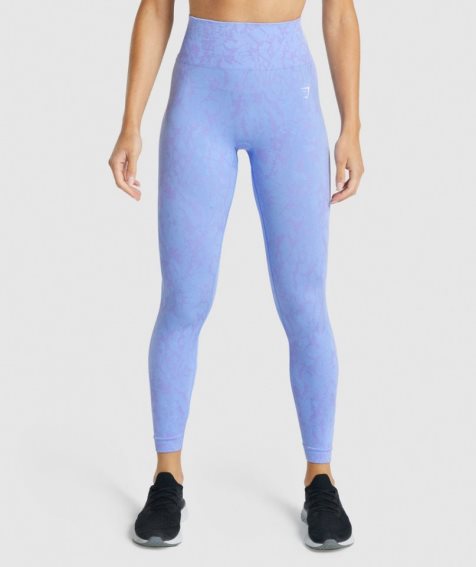 Gymshark Adapt Animal Seamless Leggings Damen Hellblau | AT-30-BJEG