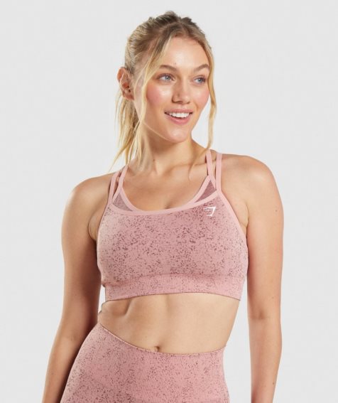 Gymshark Adapt Fleck Seamless Sport Bh Damen Rosa | AT-19-LFJT