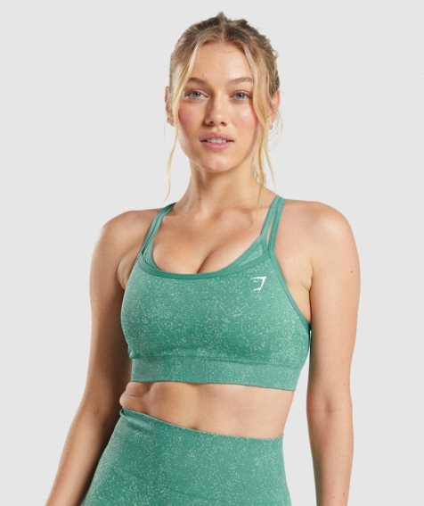 Gymshark Adapt Fleck Seamless Sport Bh Damen Grün | AT-19-WFZI