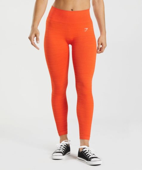 Gymshark Adapt Marl Seamless Leggings Damen Orange | AT-80-PAWZ