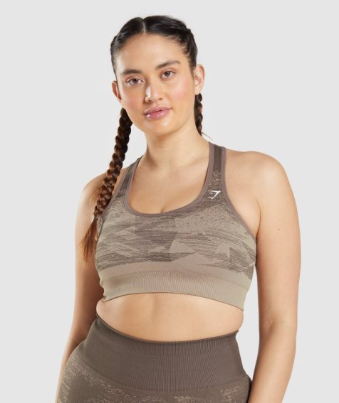 Gymshark Adapt Ombre Seamless Sport Bh Damen Braun | AT-23-ZKRJ