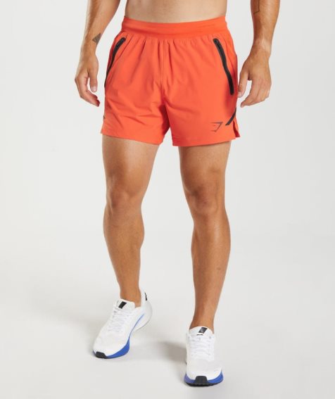 Gymshark Apex 5" Perform Kurze Hose Herren Orange | AT-68-FGIA