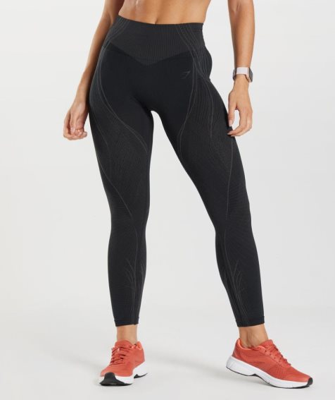 Gymshark Apex Seamless Leggings Damen Schwarz | AT-07-RNZA