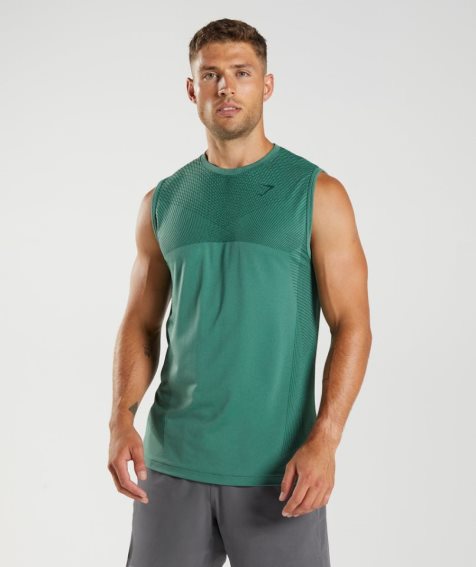 Gymshark Apex Seamless Muskelshirt Herren Grün | AT-53-GLZA