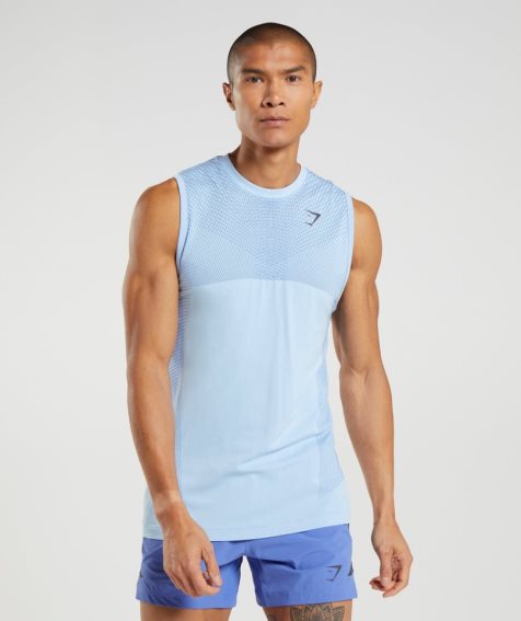 Gymshark Apex Seamless Muskelshirt Herren Hellblau | AT-90-FCJW