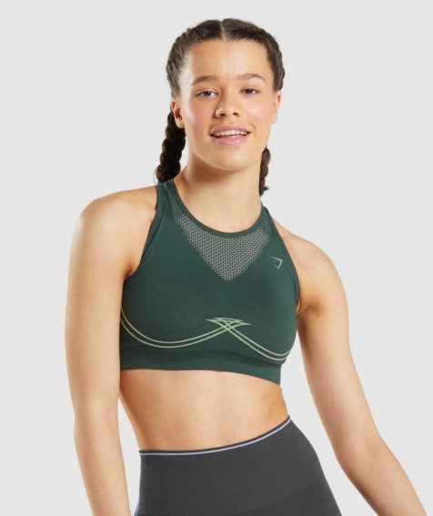 Gymshark Apex Seamless Sport Bh Damen Grün | AT-21-ZJXE