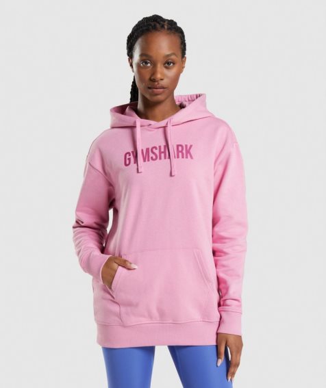 Gymshark Apollo Oversized Hoodie Damen Rosa | AT-02-LWRD