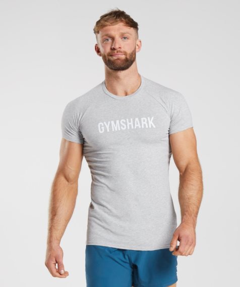 Gymshark Apollo T-shirts Herren Hellgrau | AT-03-QZWX