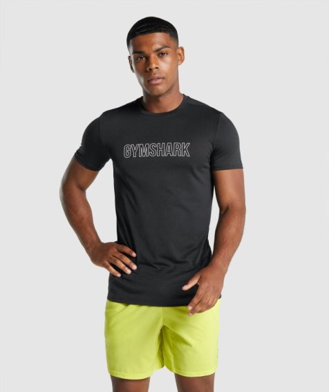 Gymshark Arrival Graphic T-shirts Herren Schwarz | AT-16-UVDJ