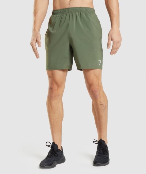 Gymshark Arrival Kurze Hose Herren Olivgrün | AT-94-ZOFL