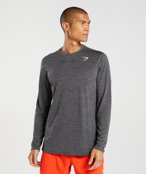 Gymshark Arrival Long Sleeve T-shirts Herren Dunkelgrau | AT-27-AIHR