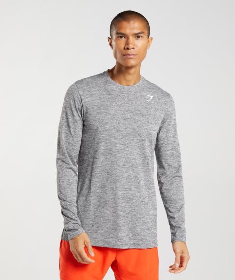 Gymshark Arrival Long Sleeve T-shirts Herren Grau | AT-81-FWNV