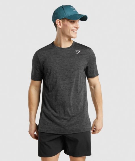 Gymshark Arrival Marl T-shirts Herren Schwarz | AT-48-WUXI