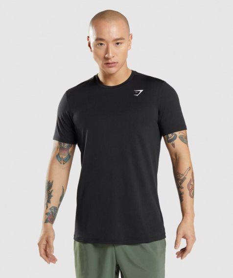 Gymshark Arrival T-shirts Herren Schwarz | AT-61-SWJQ