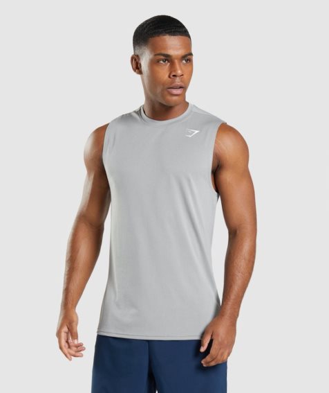 Gymshark Arrival Ärmellose Muskelshirt Herren Grau | AT-16-JVAD