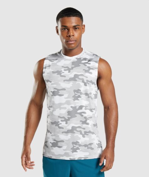 Gymshark Arrival Ärmellose Muskelshirt Herren Camouflage | AT-71-XFOP