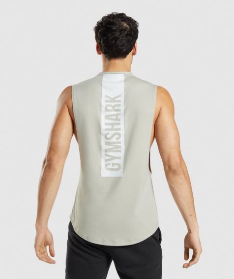 Gymshark Bold Drop Arm Muskelshirt Herren Beige | AT-10-JOAM