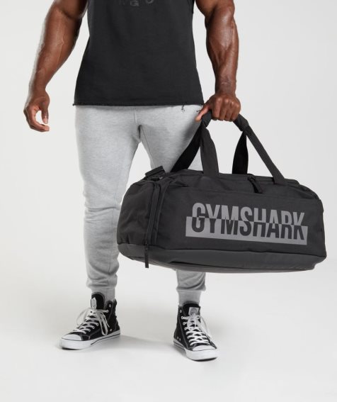 Gymshark Bold Gym Sporttaschen Schwarz | AT-35-PMJZ