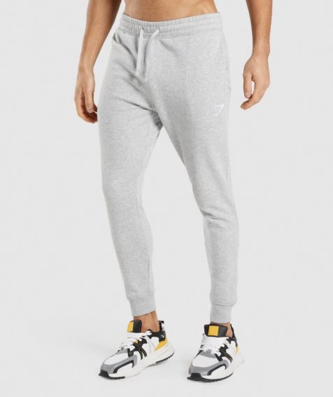 Gymshark Crest Jogginghose Herren Hellgrau | AT-14-OEHA