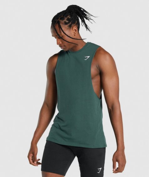 Gymshark Critical 2.0 Drop Arm Muskelshirt Herren Dunkelgrün | AT-25-TPWM