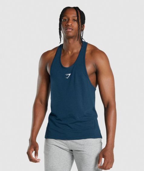 Gymshark Critical 2.0 Stringer Muskelshirt Herren Navy | AT-40-OEWN