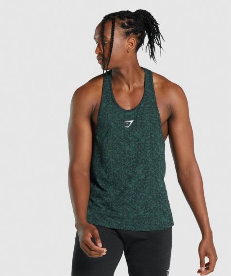 Gymshark Critical 2.0 Stringer Muskelshirt Herren Dunkelgrün | AT-86-LVZU