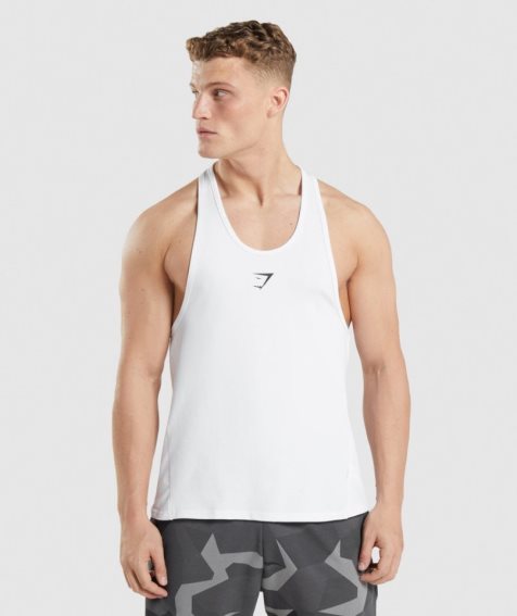 Gymshark Critical Stringer Muskelshirt Herren Weiß | AT-93-QNOC