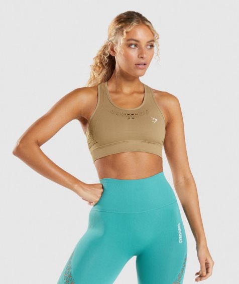 Gymshark Energy Seamless Sport Bh Damen Braun | AT-79-KVNX