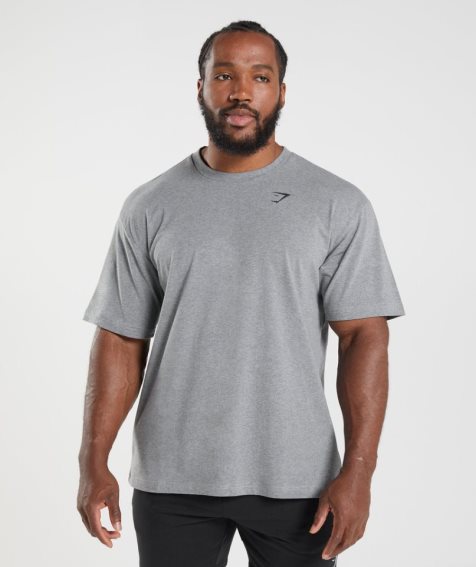 Gymshark Essential Oversized T-shirts Herren Grau | AT-61-YFKC