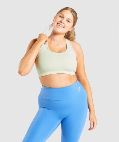 Gymshark Essential Racer Back Sport Bh Damen Mintfarben | AT-45-OVDM