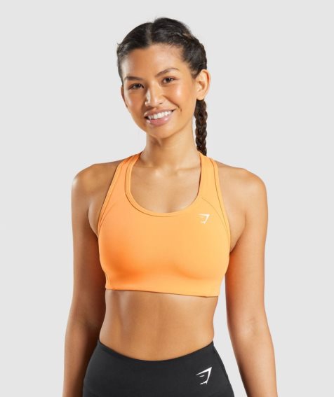 Gymshark Essential Racer Back Sport Bh Damen Orange | AT-52-QFIH