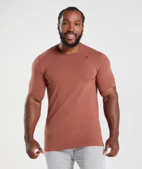 Gymshark Essential T-shirts Herren Rosa | AT-31-HQLZ