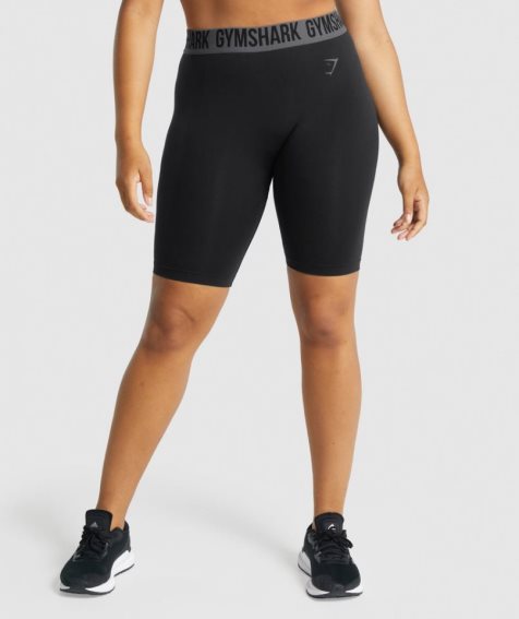 Gymshark Fit Seamless Cycling Kurze Hose Damen Schwarz | AT-59-CIQT