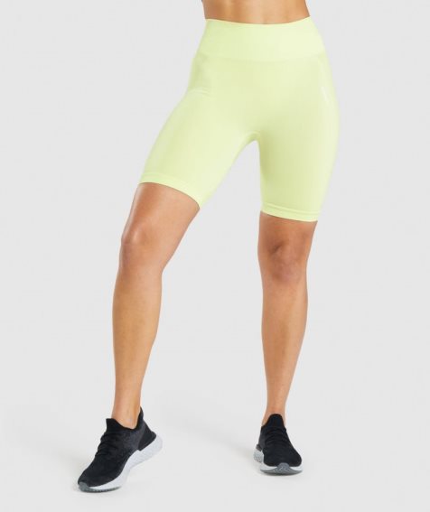 Gymshark Flex Cycling Kurze Hose Damen Gelb | AT-19-WZAB