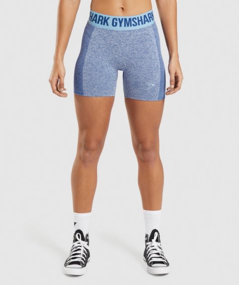 Gymshark Flex Kurze Hose Damen Blau | AT-79-JGRC