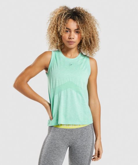 Gymshark Flex Loose Top Muskelshirt Damen Hellgrün | AT-62-CQJX