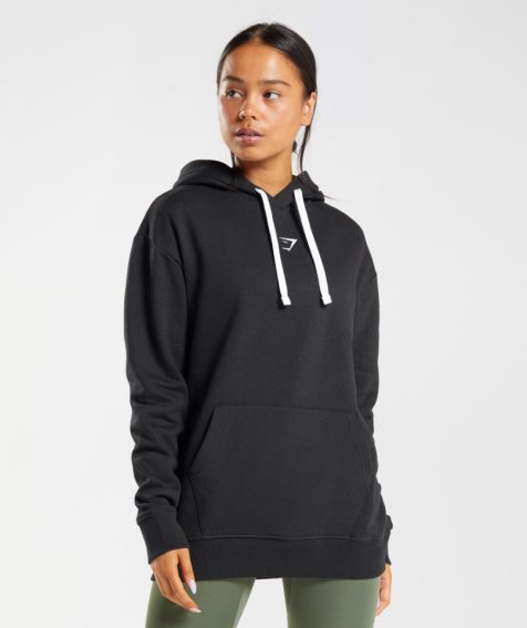 Gymshark Fraction Hoodie Damen Schwarz | AT-79-XLCM