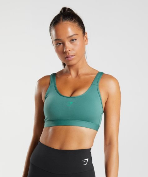 Gymshark Fraction Sport Bh Damen Grün | AT-72-OTYP