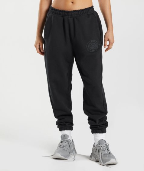 Gymshark GS10 Year Jogginghose Damen Schwarz | AT-65-RLDE