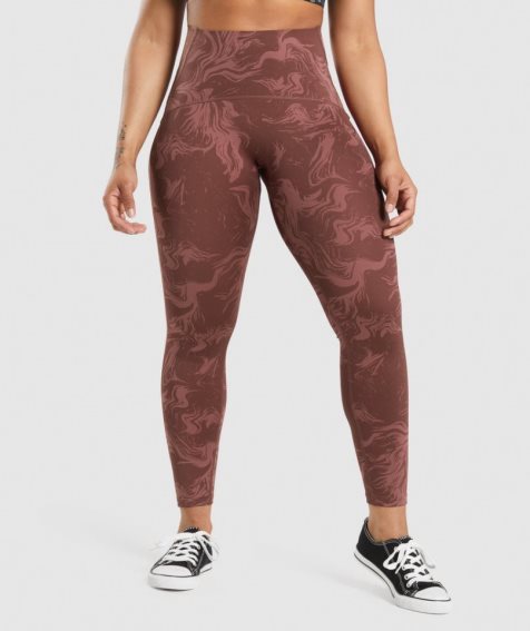 Gymshark GS Power High Rise Leggings Damen Braun | AT-62-UNLP