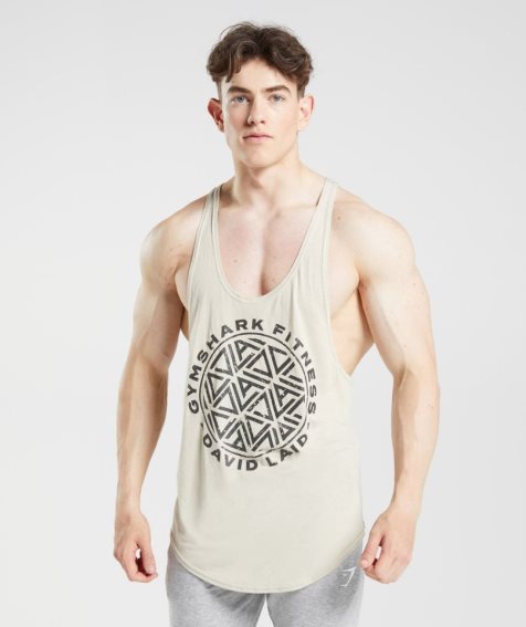 Gymshark GS x David Laid Stringer Muskelshirt Herren Beige | AT-61-MSKO