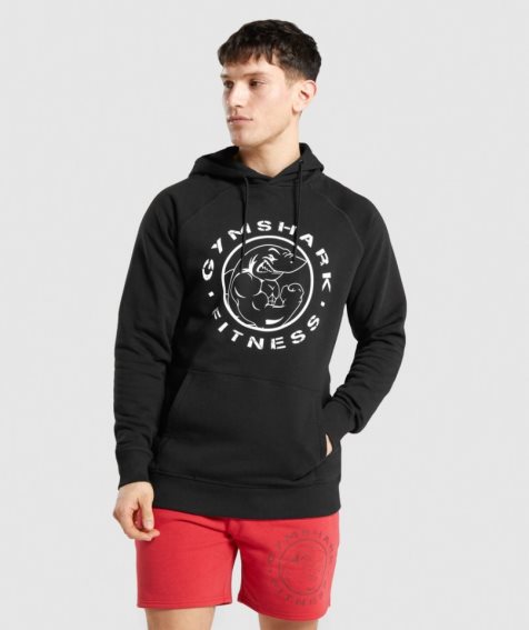 Gymshark Legacy Hoodie Herren Schwarz | AT-37-NHFW