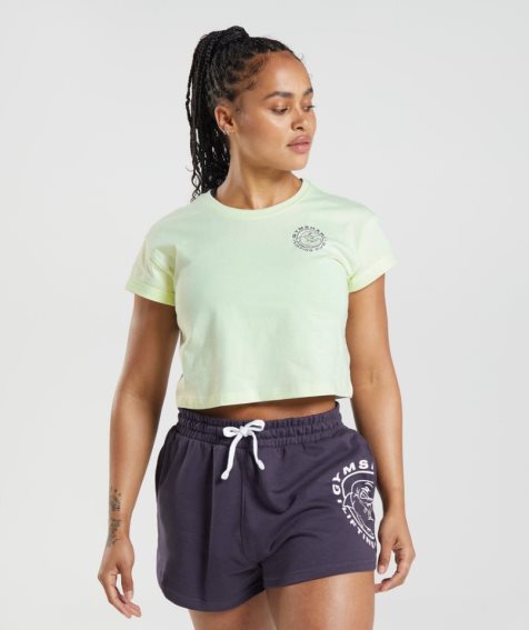 Gymshark Legacy Kurz Geschnittene Oberteile Damen Mintfarben | AT-09-GNUT