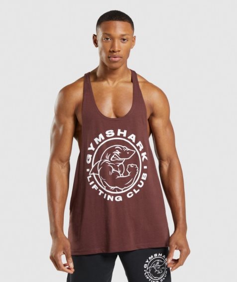 Gymshark Legacy Stringer Muskelshirt Herren Bordeaux | AT-26-CPKY