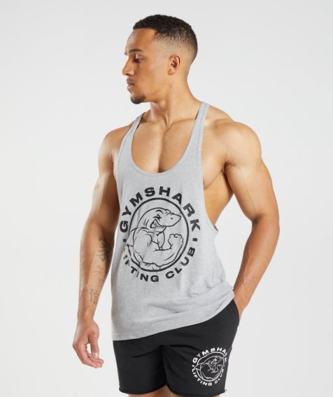 Gymshark Legacy Stringer Muskelshirt Herren Hellgrau | AT-63-HCXD