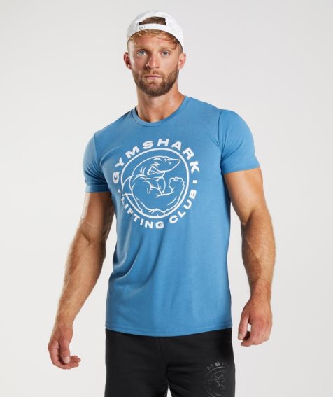 Gymshark Legacy T-shirts Herren Blau | AT-94-AJLG